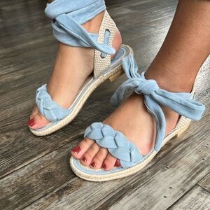 Vince Camuto Blue Kastela Espadrille Sandals size 6.5